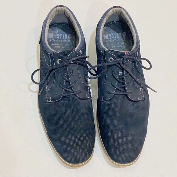 MUSTANG Men\'s dress shoe Oxford 4150-310-307 Navy SZ 46 US15 synthetic leather main image 9